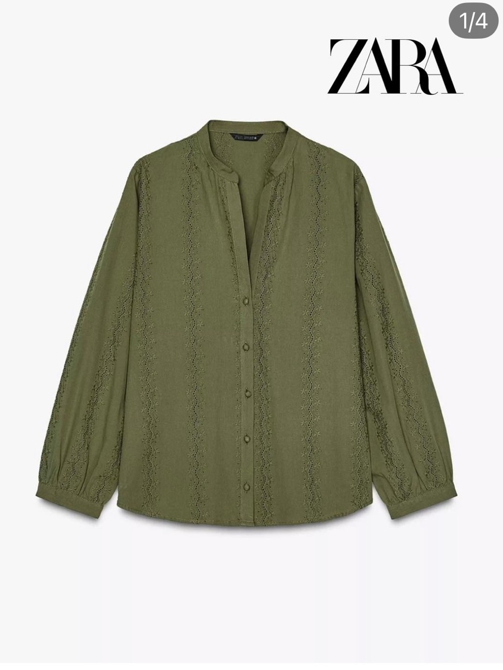 New Zara Embroidered Summer Shirt Size S No Discount View 4